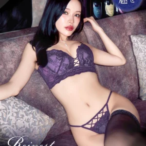 【Reinest】ダークヴィーナスコード背中魅せブラジャー&バック透けTバックショーツ
